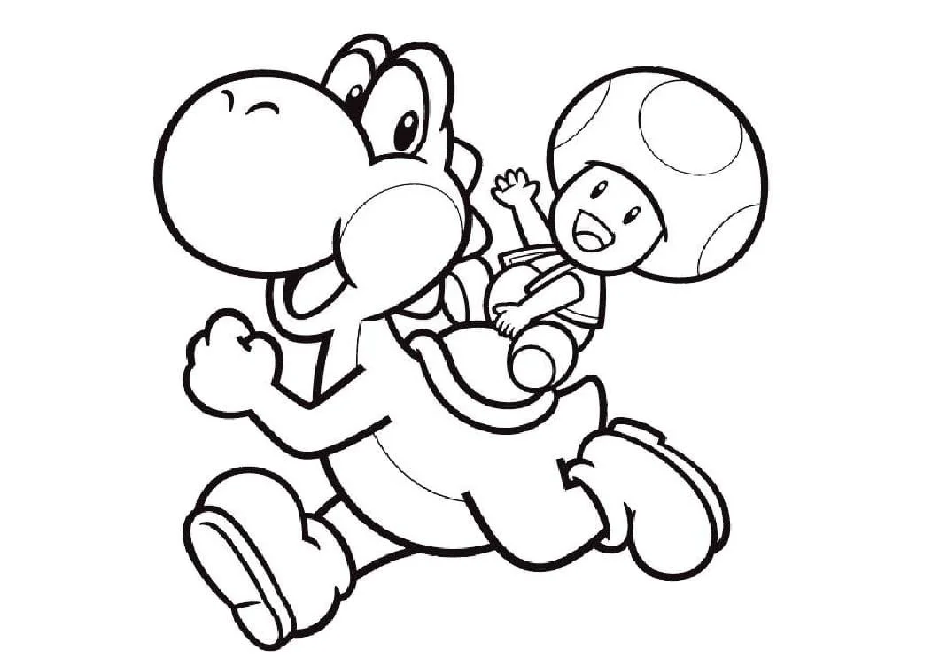 Desenhos de Toad Mario Para Colorir 22