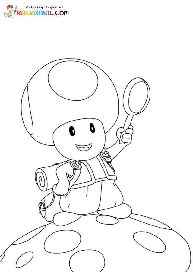 Desenhos de Toad Mario Para Colorir 3