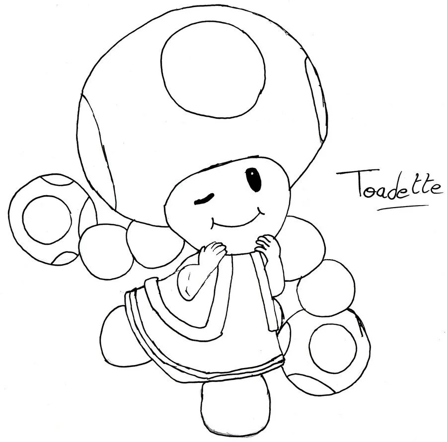 Desenhos de Toad Mario Para Colorir 31