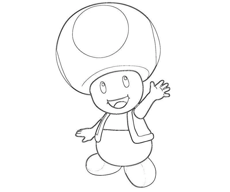 Desenhos de Toad Mario Para Colorir 45