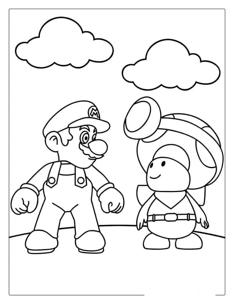 Desenhos de Toad Mario Para Colorir 7