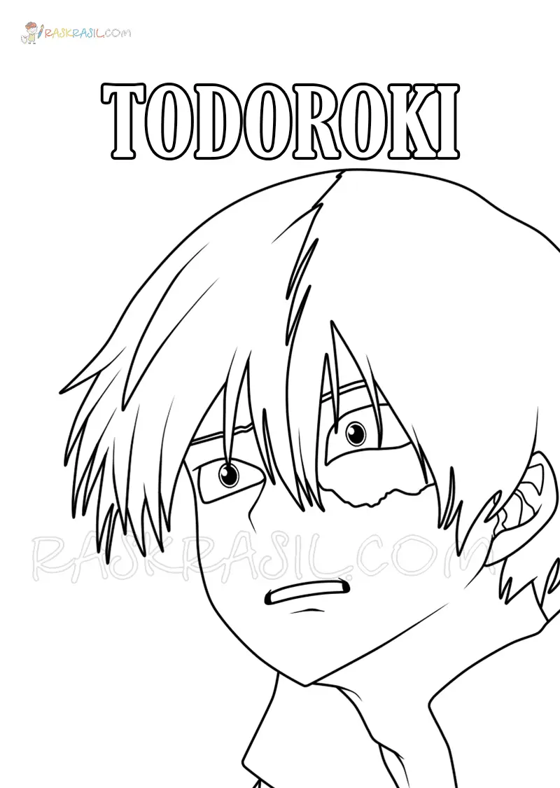 Todoroki Para Colorear 49