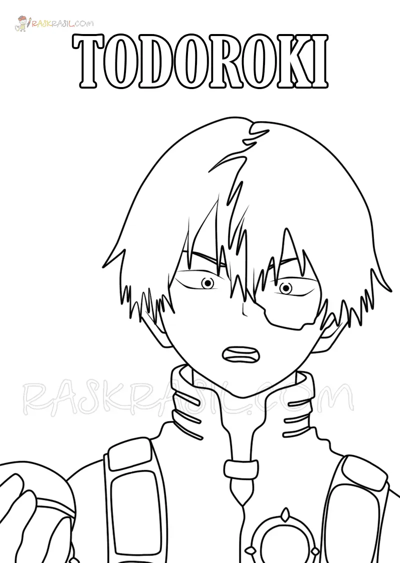 Desenhos de Todoroki Para Colorir 55