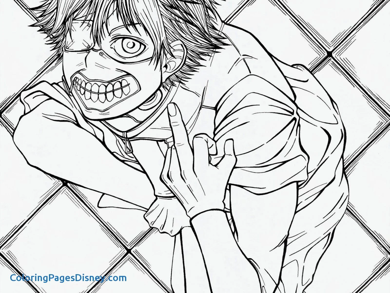 Tokyo Ghoul Coloring Pages 17