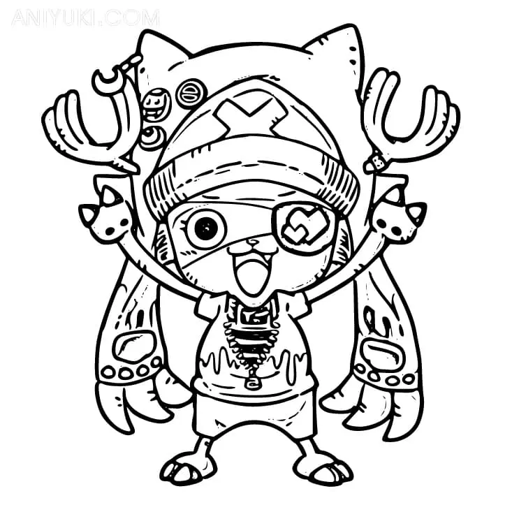 Desenhos de Tony Tony Chopper Para Colorir 30