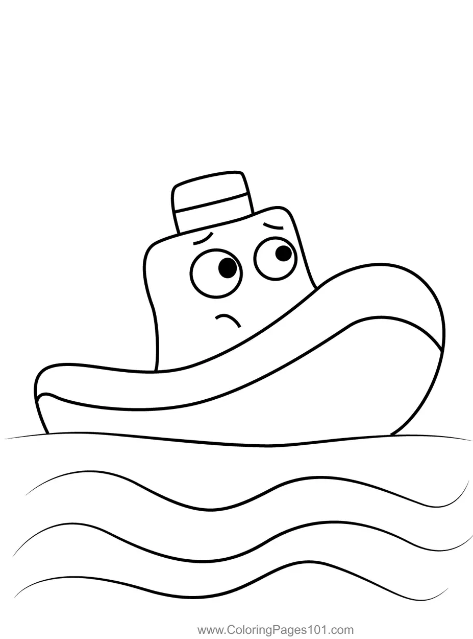 Toot the Tiny Tugboat Coloring Pages 6