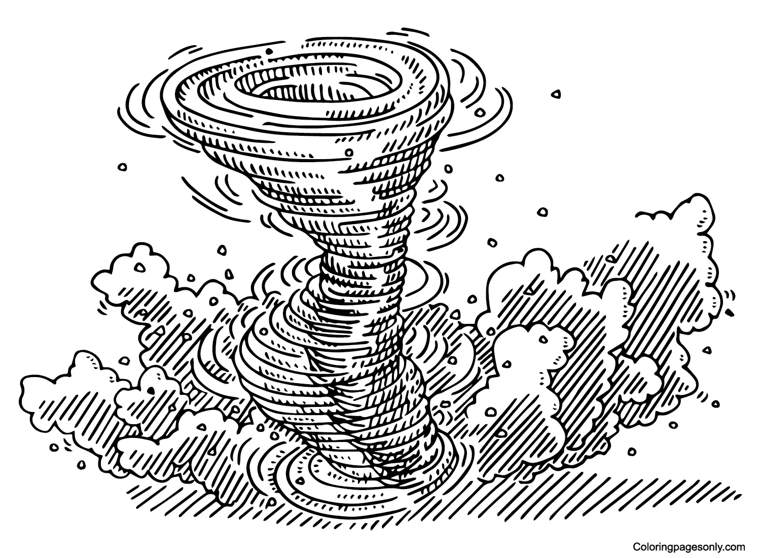 Desenhos de Tornado Para Colorir 16