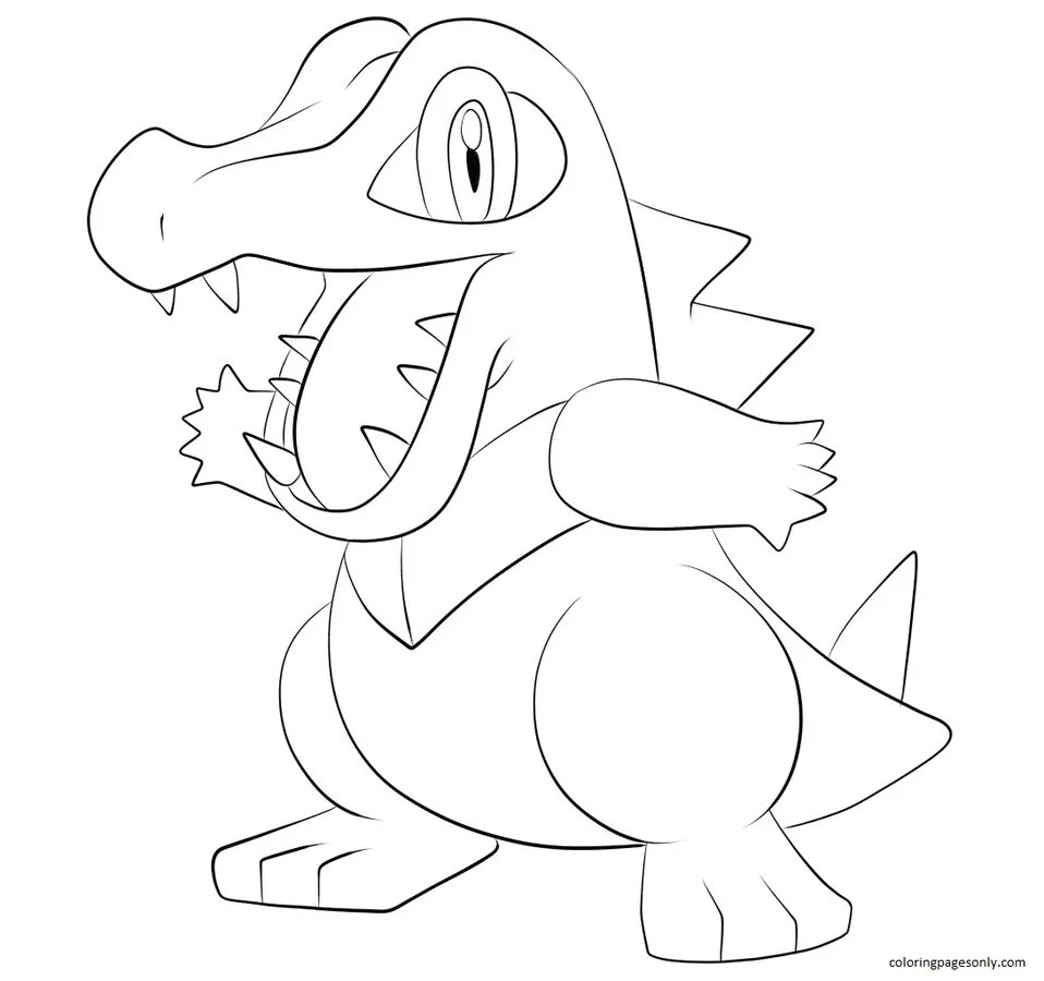 Totodile Coloring Pages 20