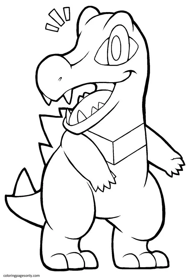 Totodile Coloring Pages 24