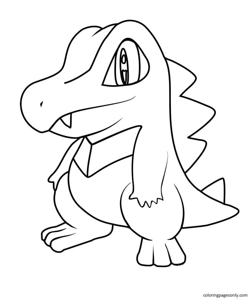 Totodile Coloring Pages 4