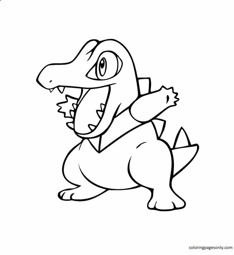 Totodile Coloring Pages 9