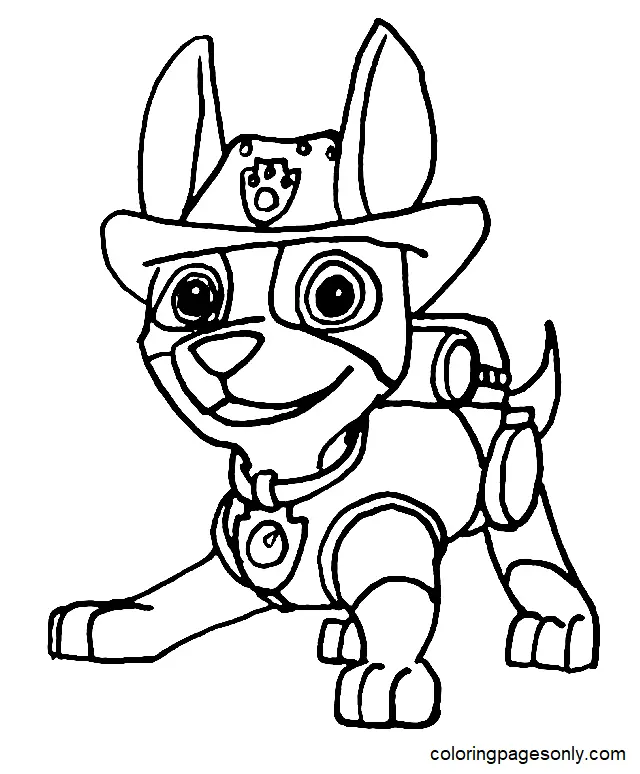 Tracker Paw Patrol Coloring Pages