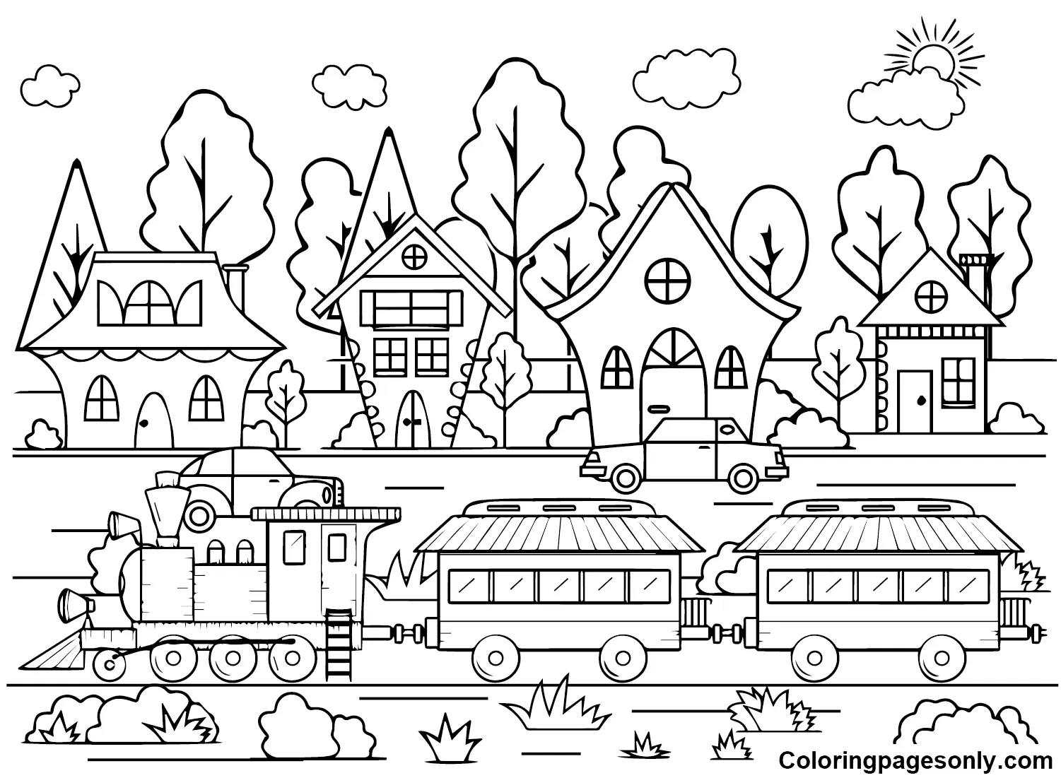 Desenhos de Train Para Colorir 57