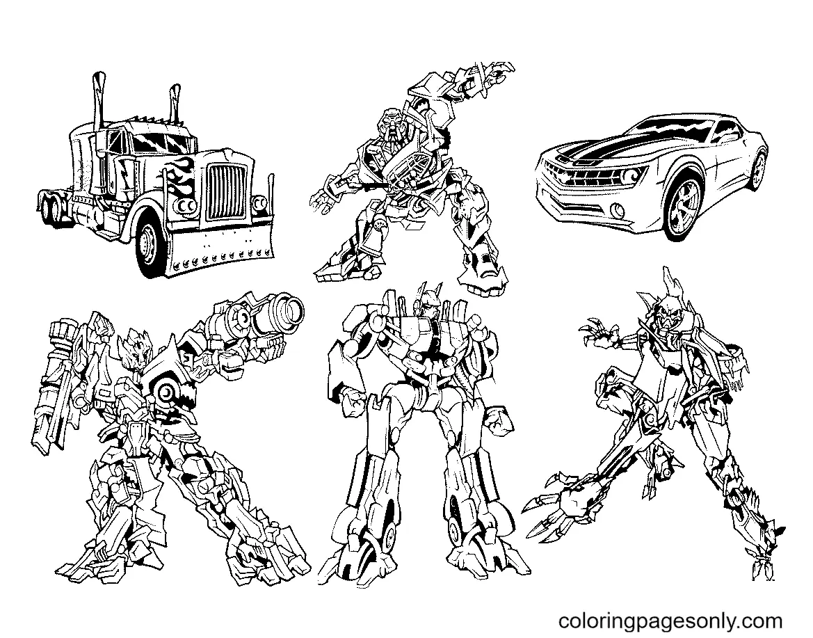 Transformers Para Colorear 101