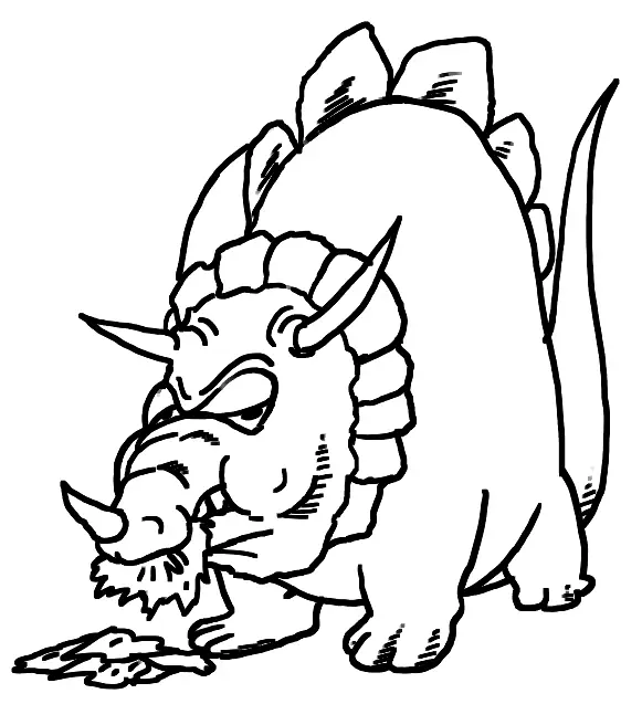 Desenhos de Triceratops Para Colorir 1