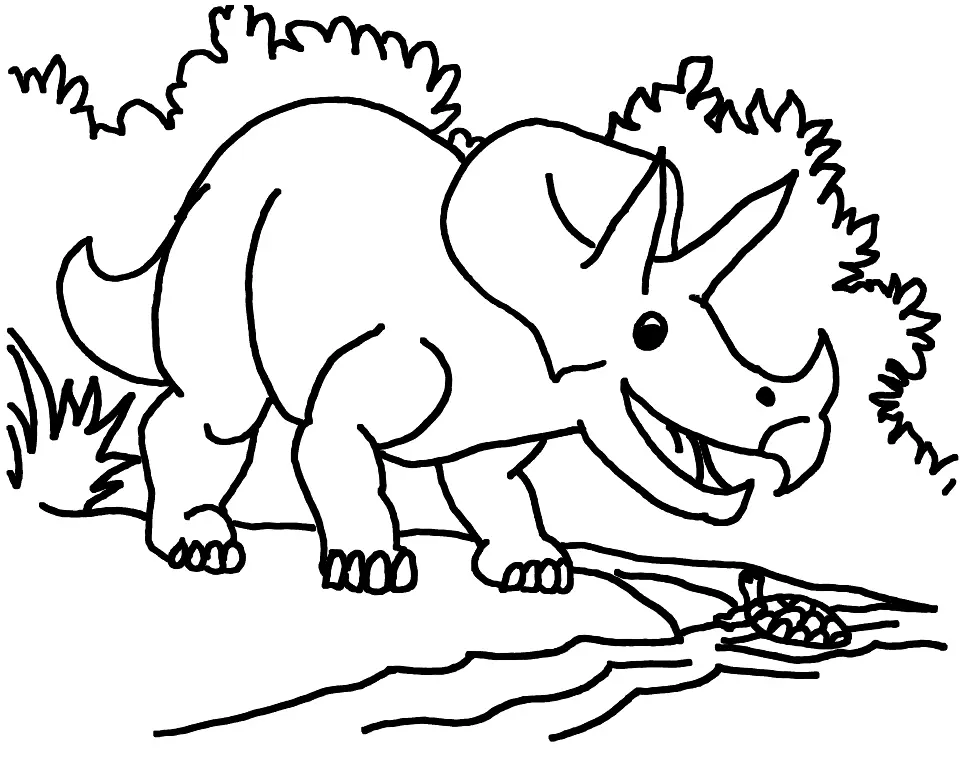 Desenhos de Triceratops Para Colorir 10