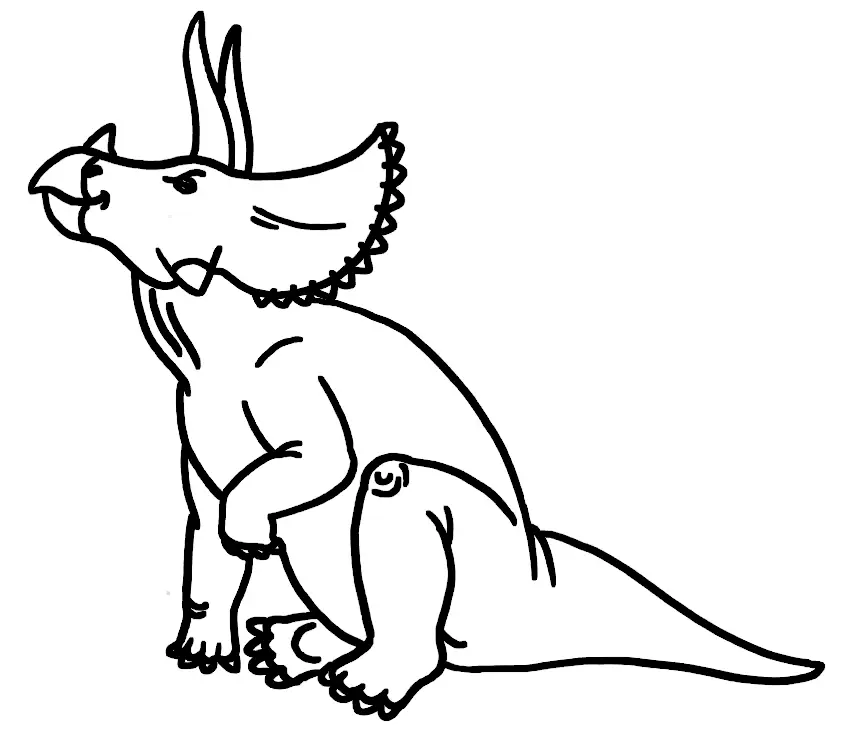 Desenhos de Triceratops Para Colorir 17