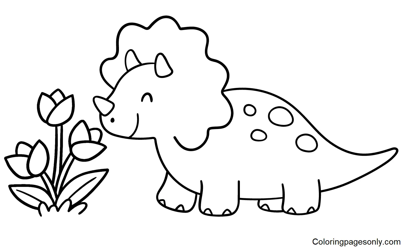 Desenhos de Triceratops Para Colorir 22