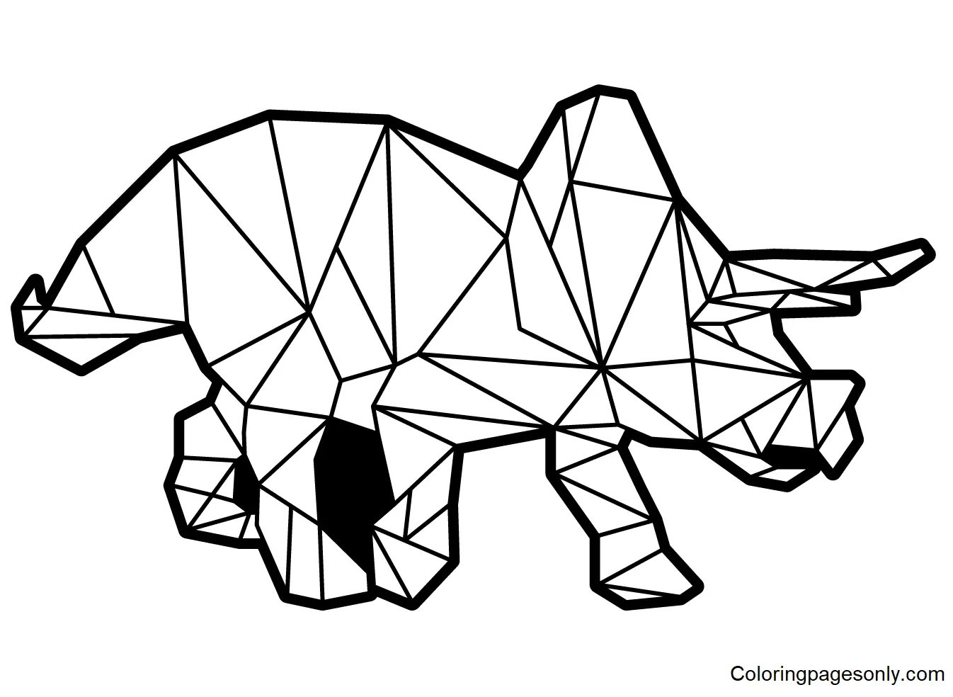 Desenhos de Triceratops Para Colorir 25