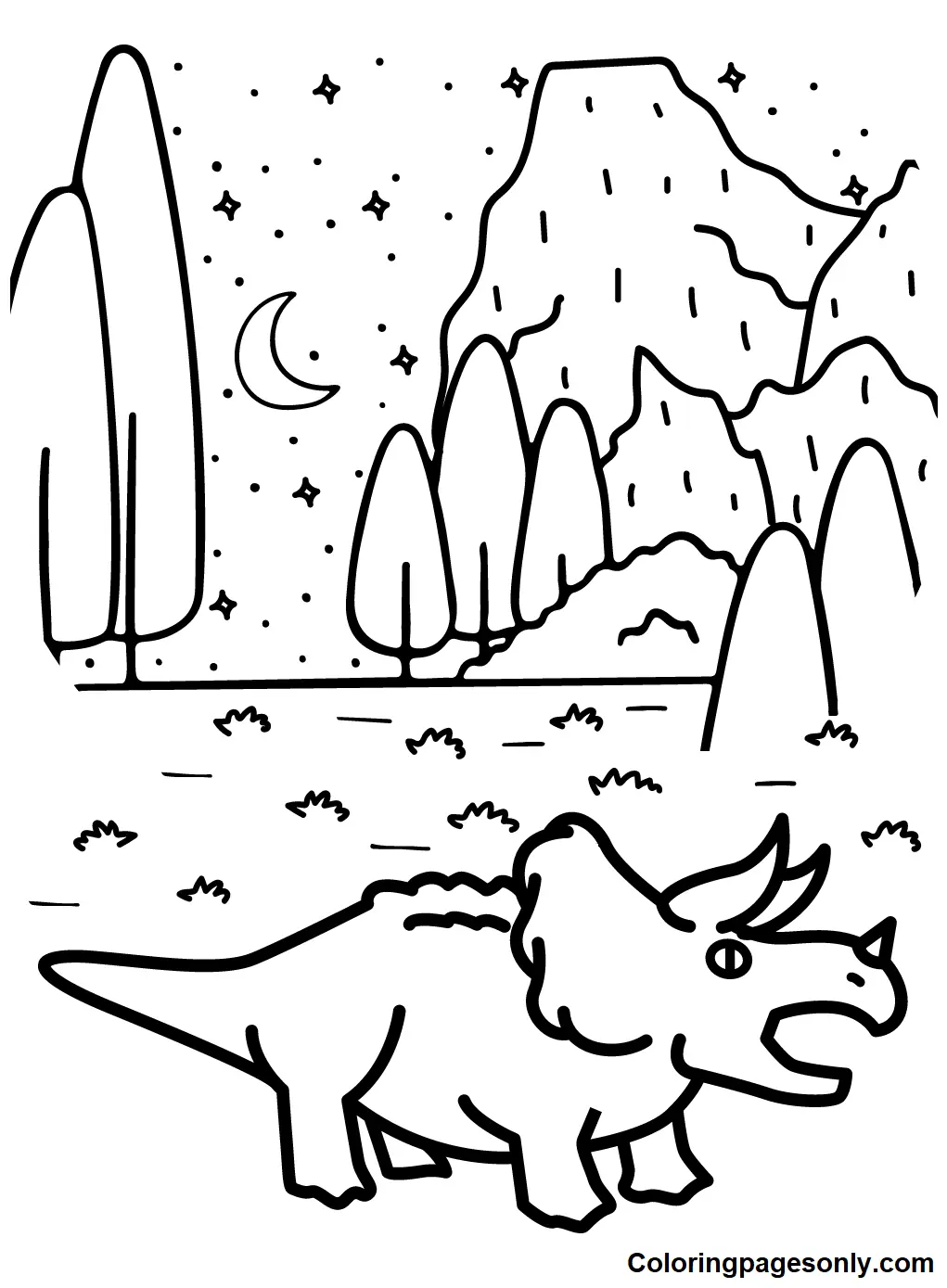 Desenhos de Triceratops Para Colorir 37