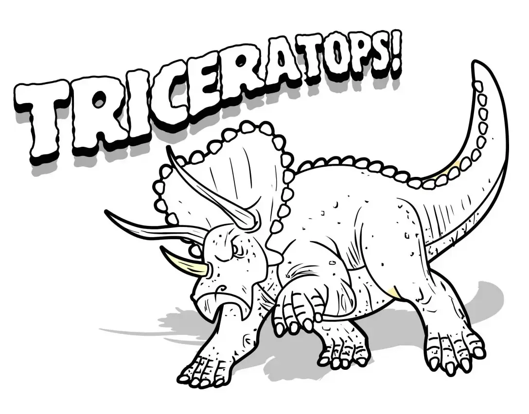 Desenhos de Triceratops Para Colorir 4