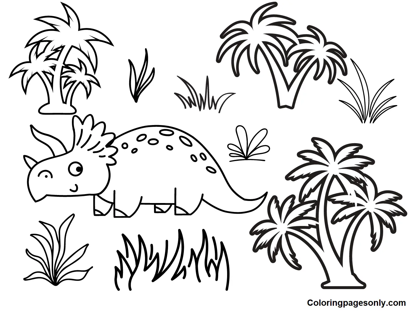 Desenhos de Triceratops Para Colorir 40