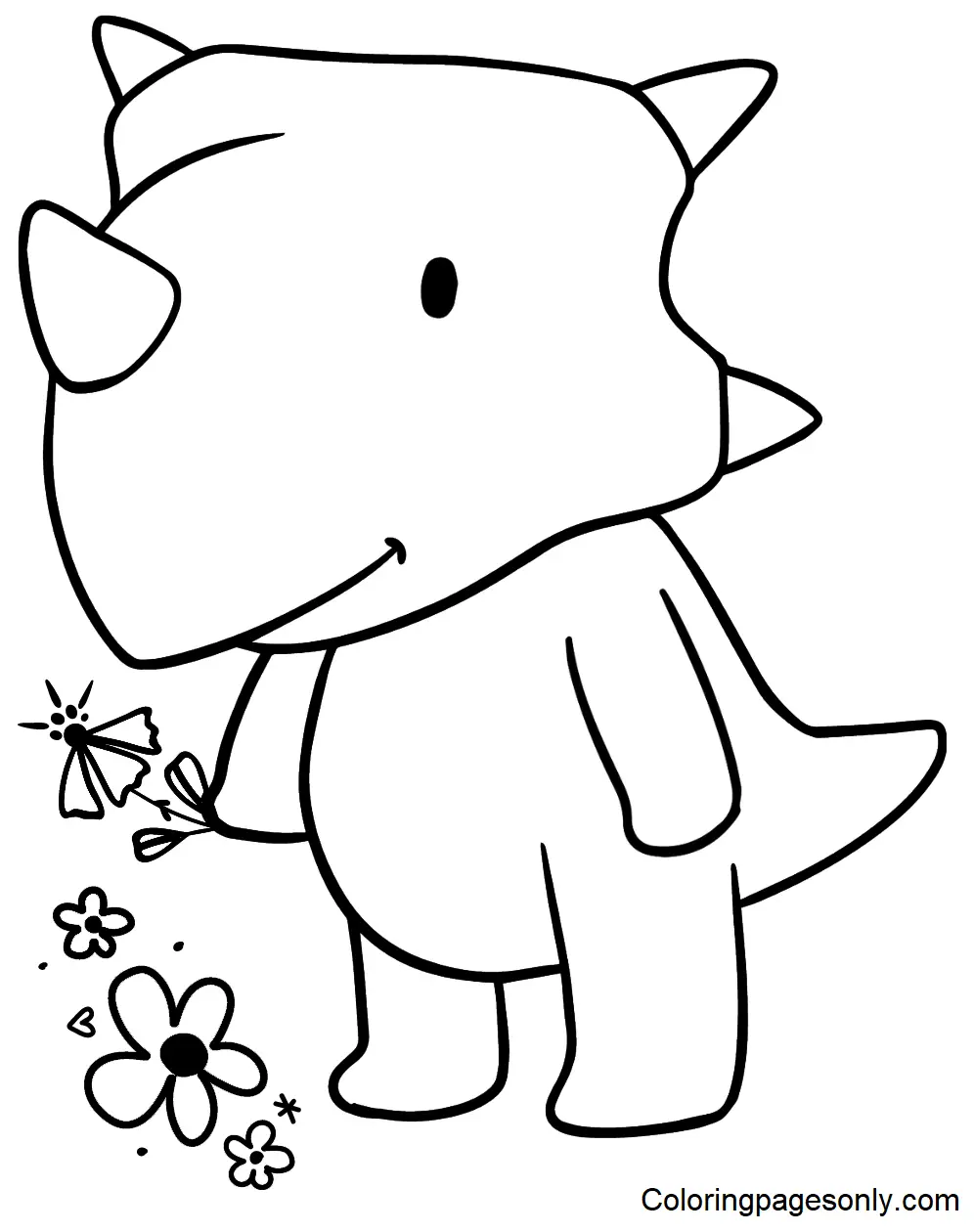 Desenhos de Triceratops Para Colorir 41