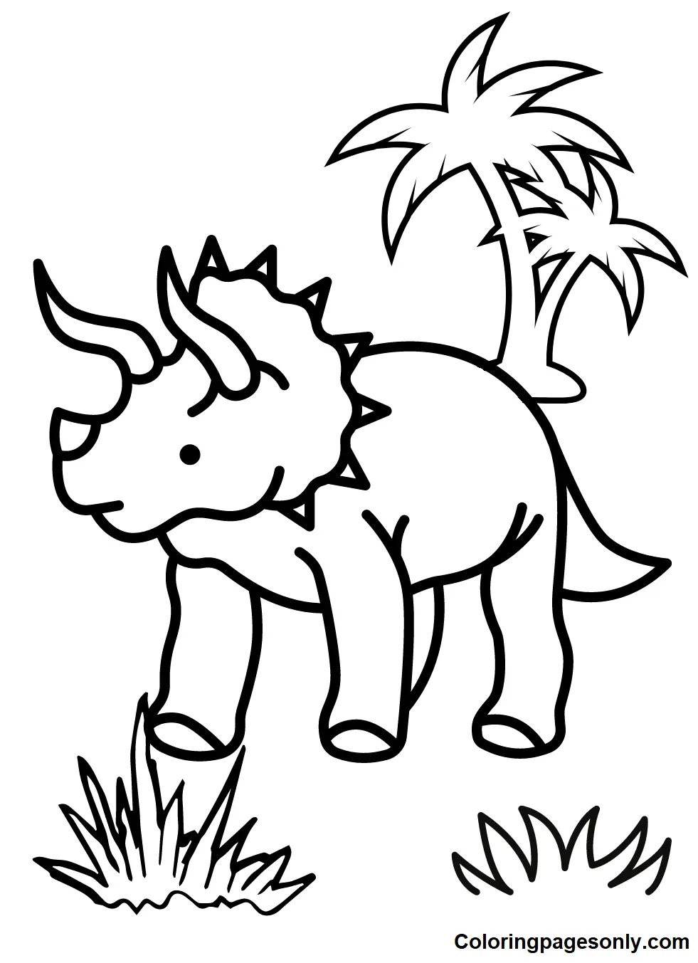 Desenhos de Triceratops Para Colorir 43