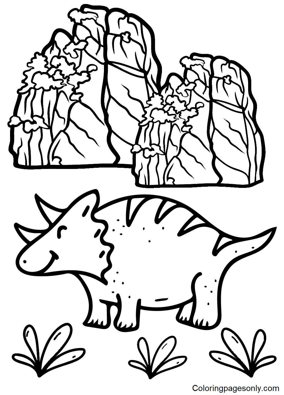 Desenhos de Triceratops Para Colorir 44