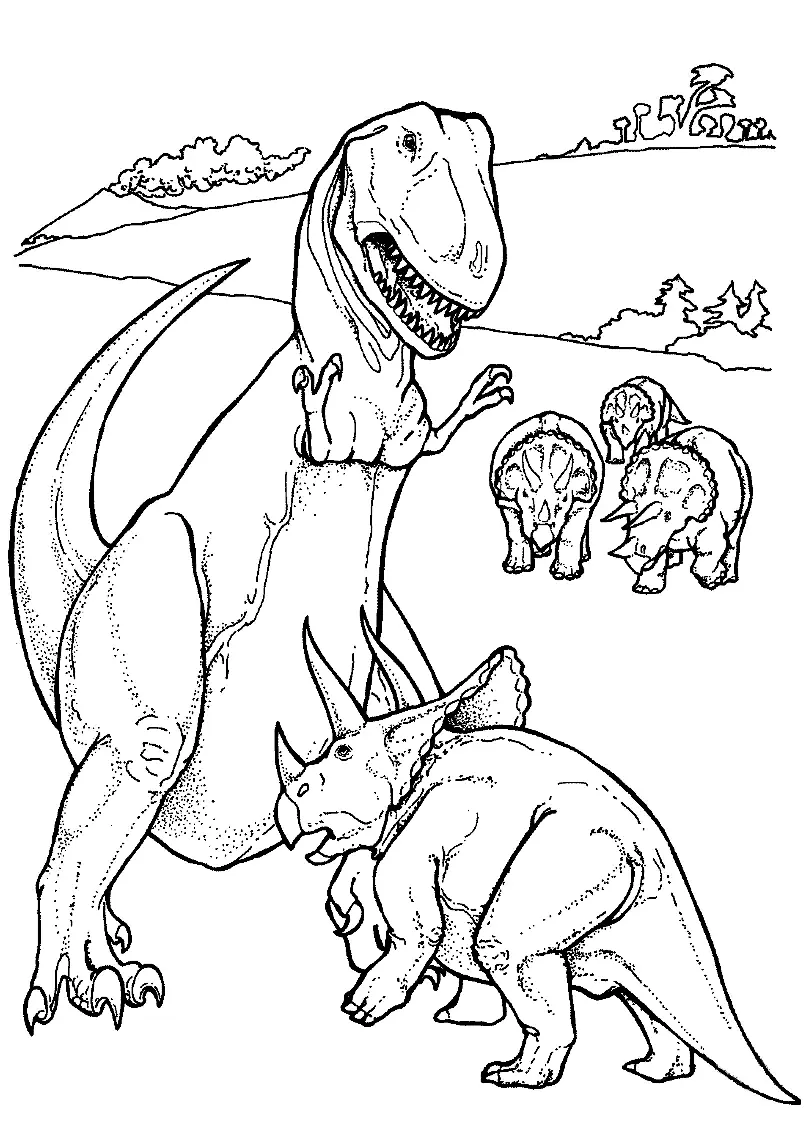 Desenhos de Triceratops Para Colorir 8