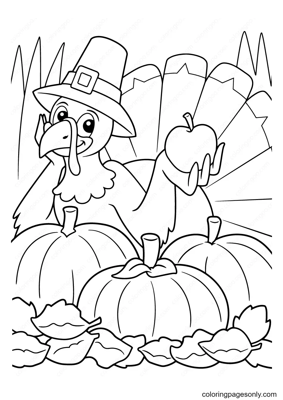 Turkey Coloring Pages 10