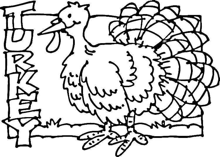 Turkey Coloring Pages 14