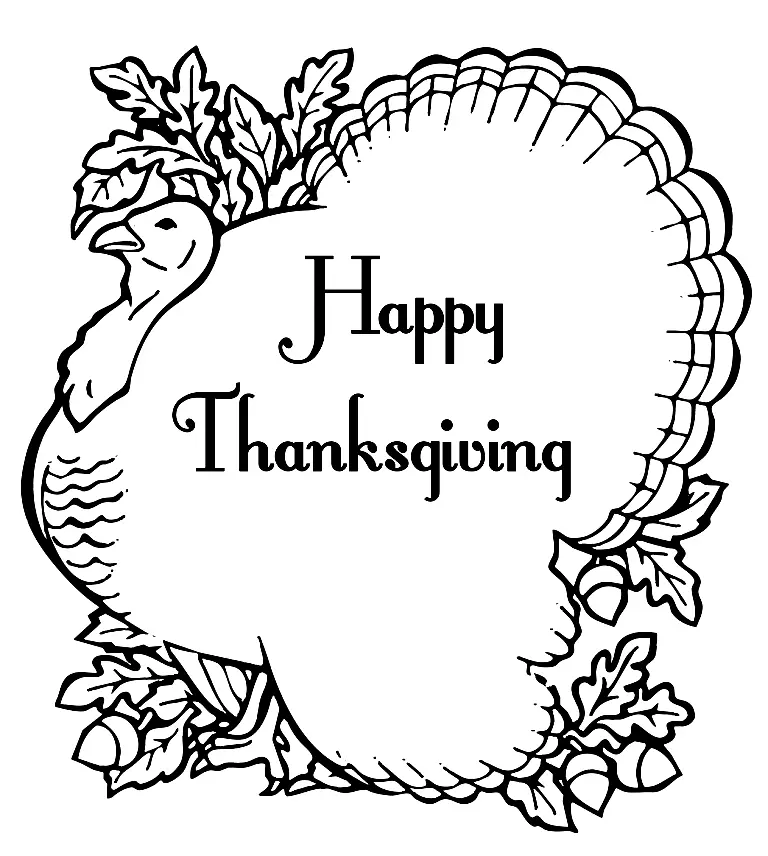 Turkey Coloring Pages 41