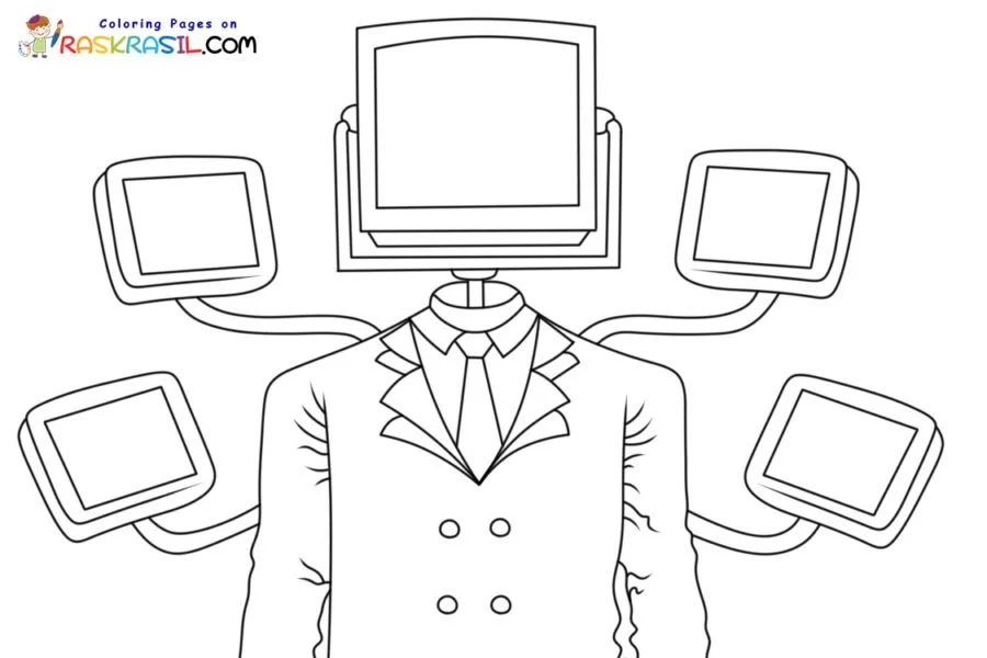 TV Man Coloring Pages 1