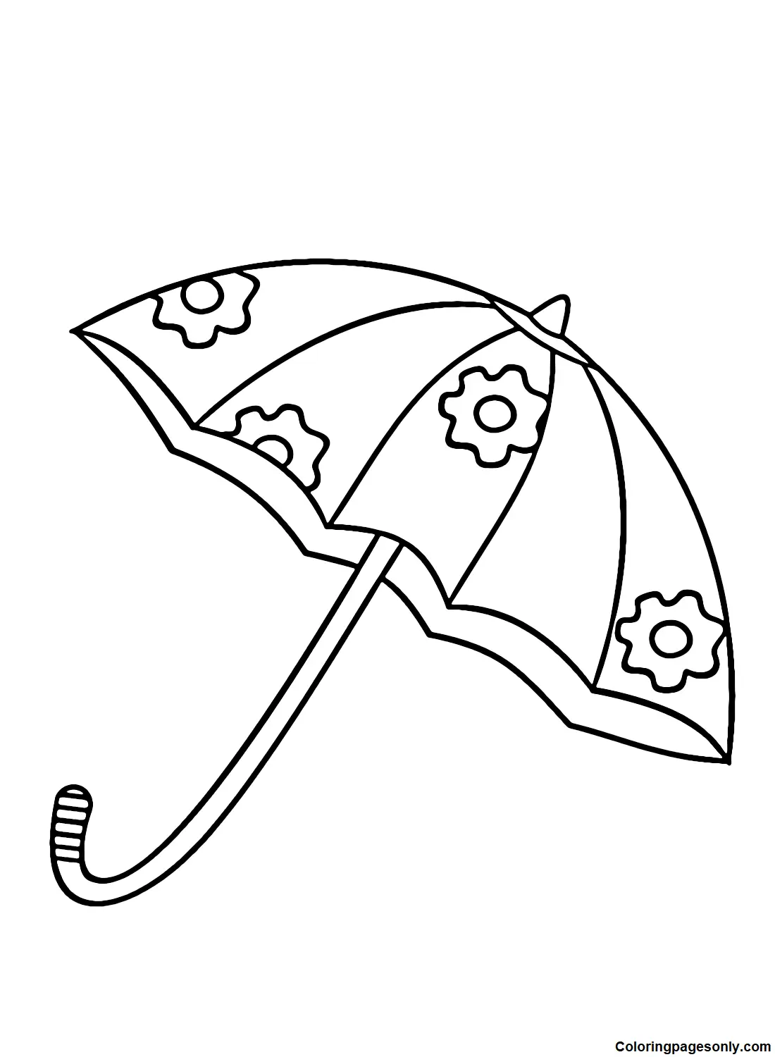 Desenhos de Guarda-Chuva Para Colorir 17