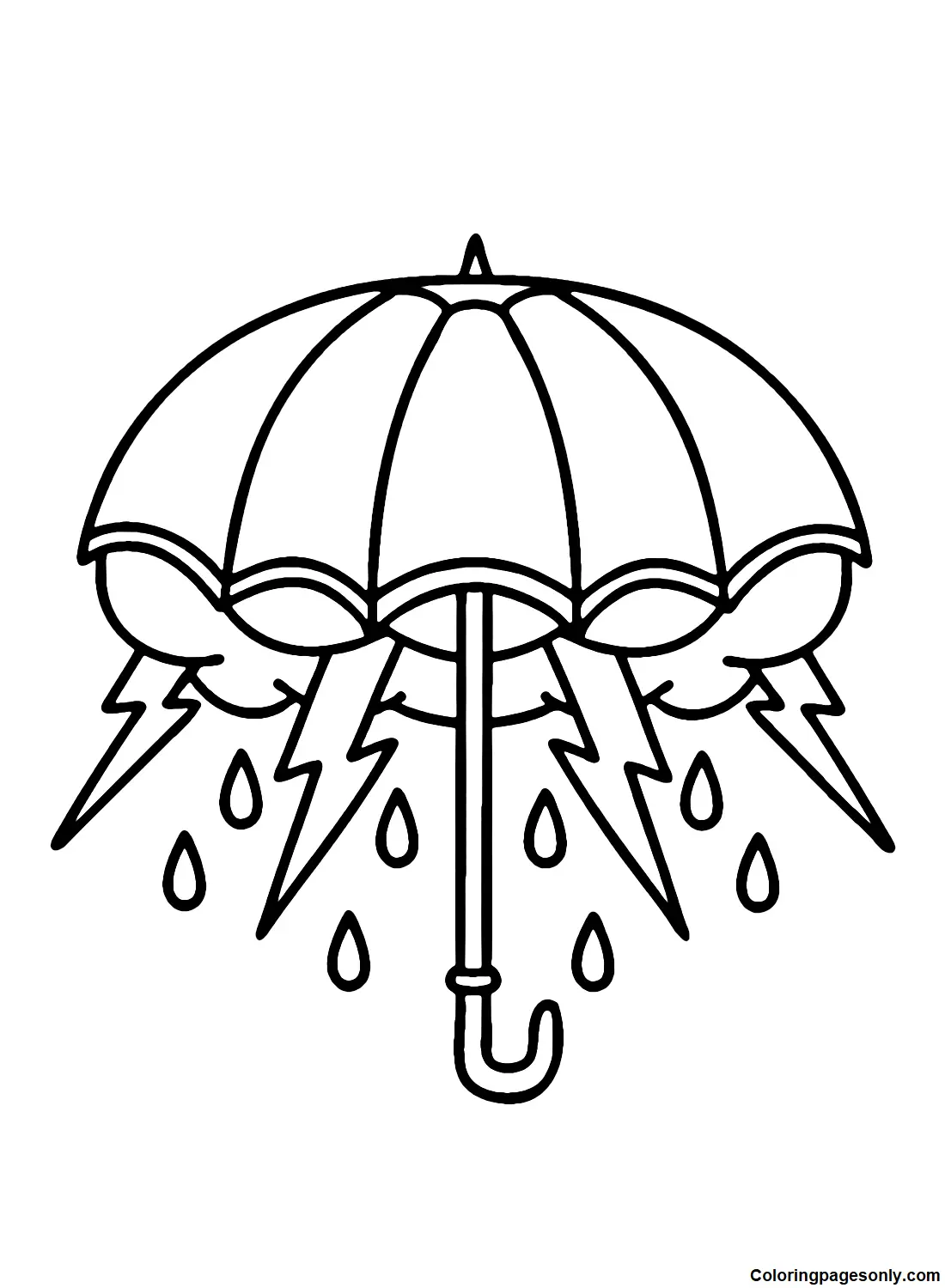 Desenhos de Guarda-Chuva Para Colorir 27