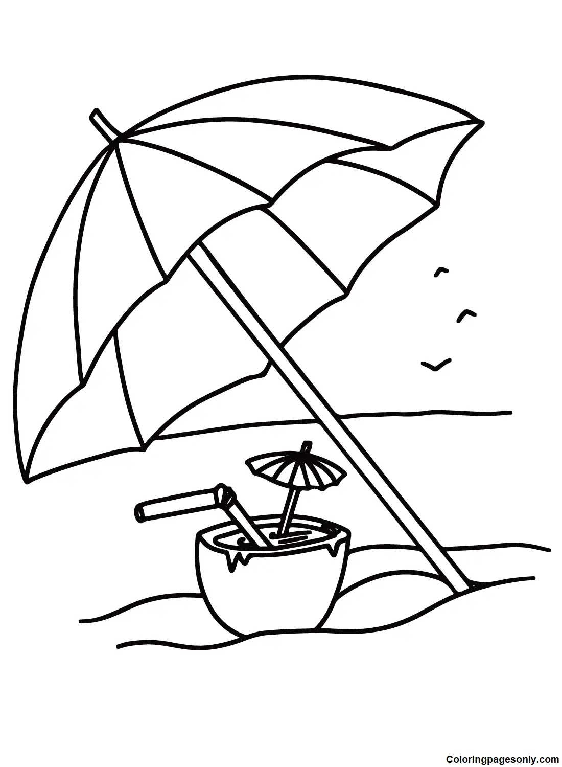 Desenhos de Guarda-Chuva Para Colorir 32