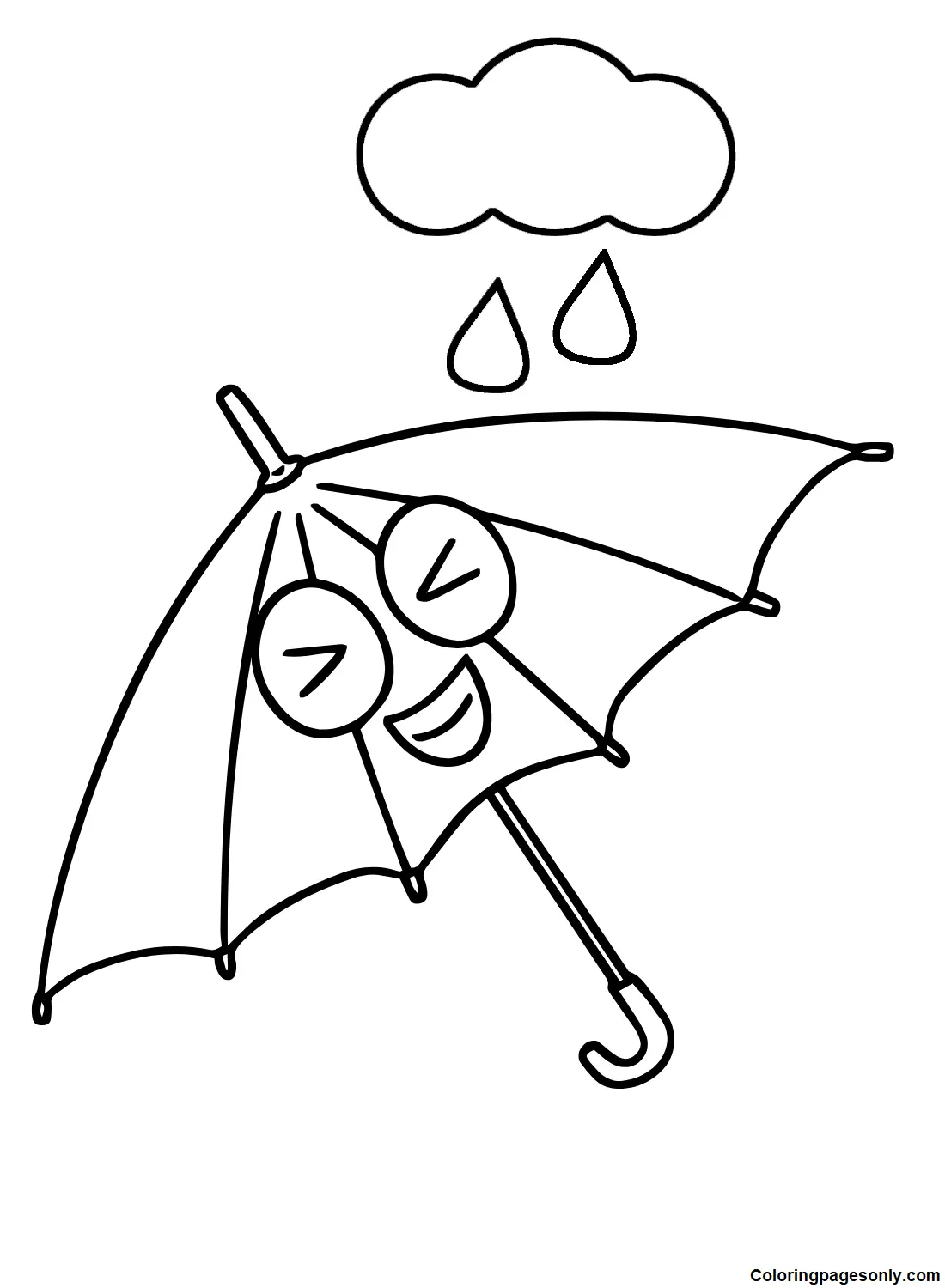 Desenhos de Guarda-Chuva Para Colorir 34