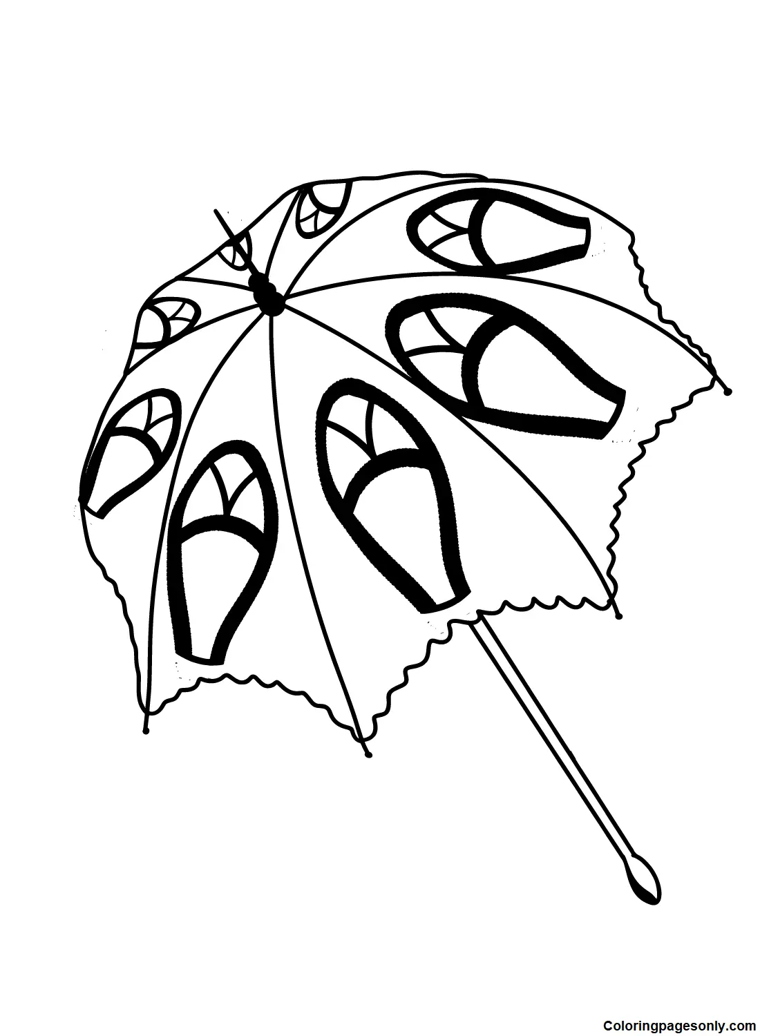 Desenhos de Guarda-Chuva Para Colorir 37