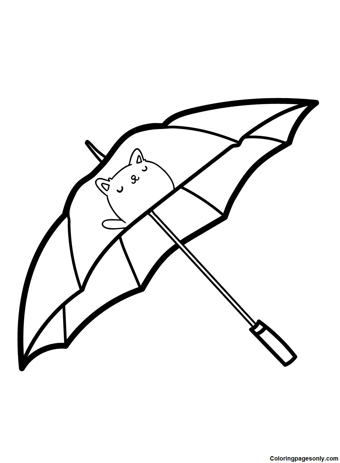 Desenhos de Guarda-Chuva Para Colorir 41