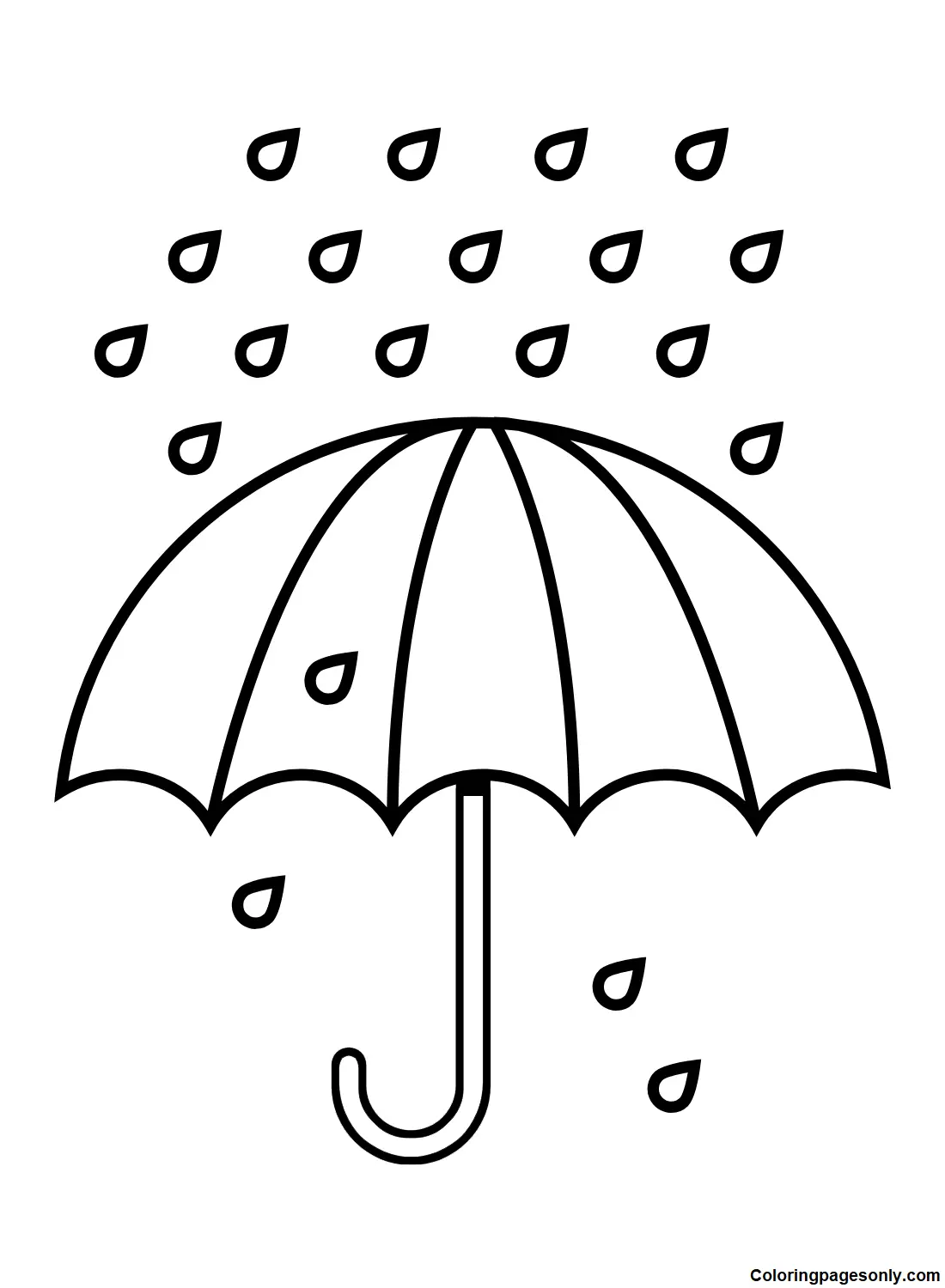 Desenhos de Guarda-Chuva Para Colorir 5