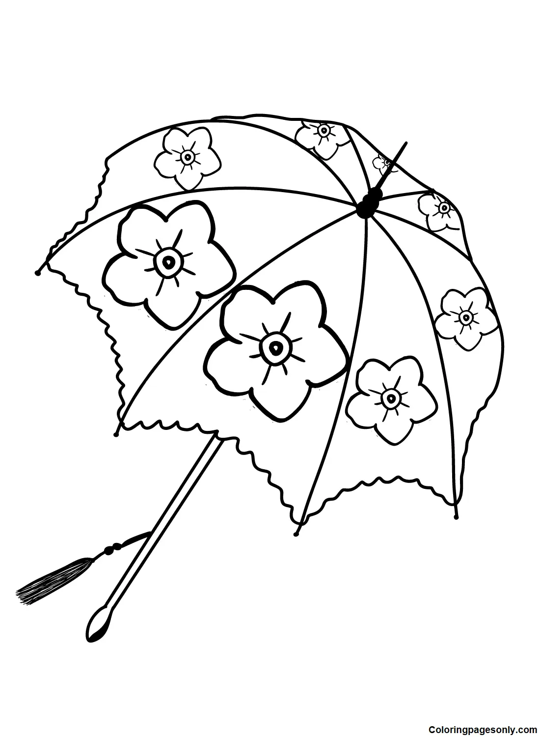 Desenhos de Guarda-Chuva Para Colorir 52