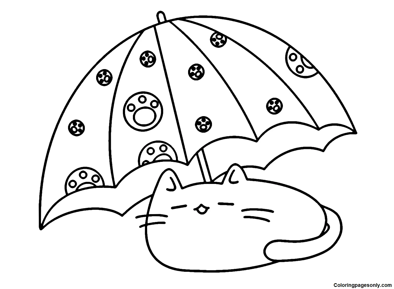 Desenhos de Guarda-Chuva Para Colorir 9