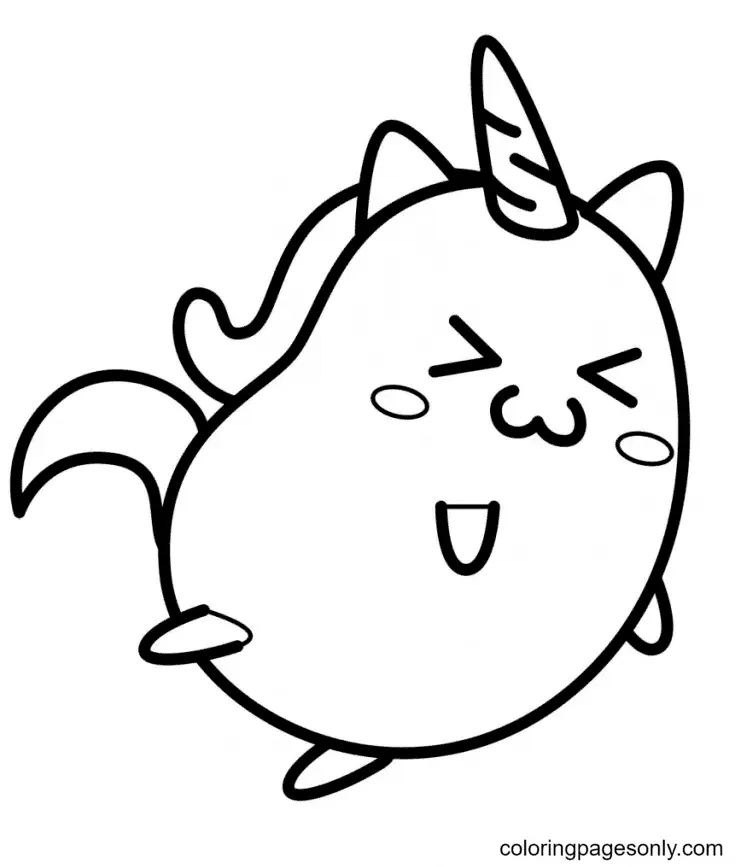 Unicorn Cat Coloring Pages 7