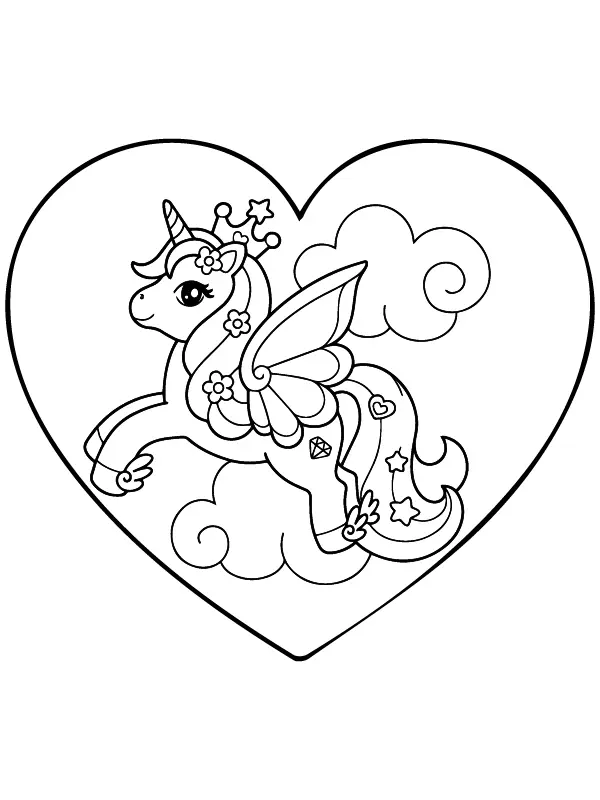 Desenhos de Unicornio Para Namorados Para Colorir 1