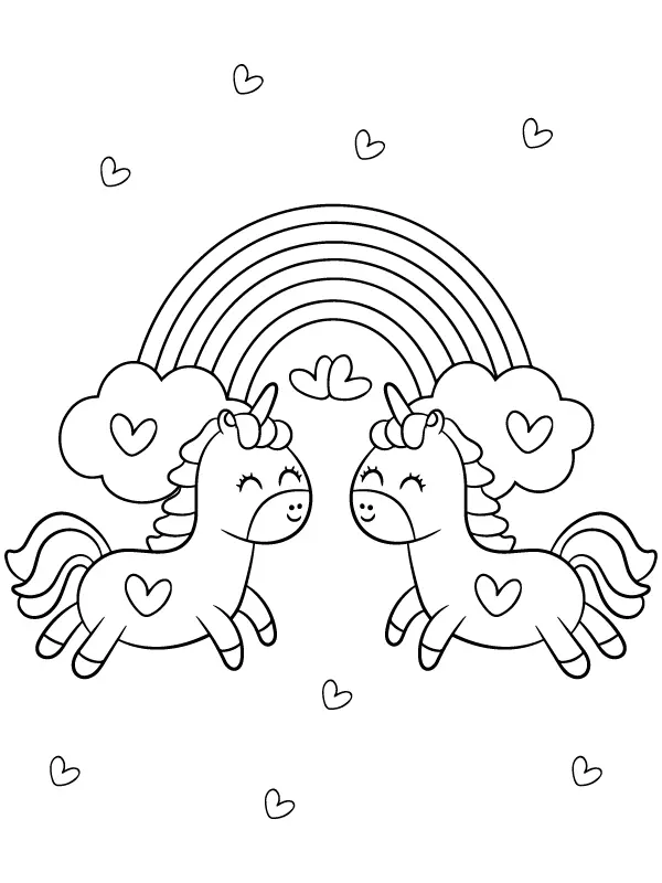 Desenhos de Unicornio Para Namorados Para Colorir 10