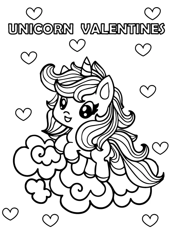 Desenhos de Unicornio Para Namorados Para Colorir 14