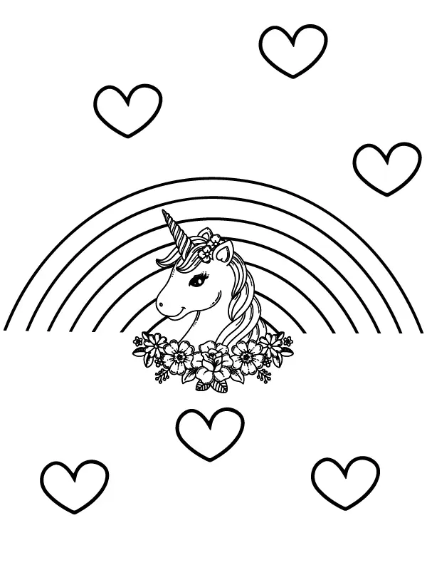 Desenhos de Unicornio Para Namorados Para Colorir 15