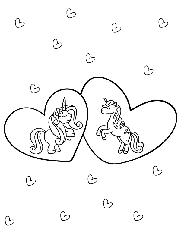 Desenhos de Unicornio Para Namorados Para Colorir 4