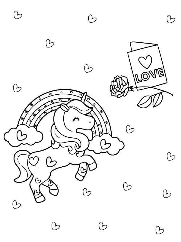 Desenhos de Unicornio Para Namorados Para Colorir 5